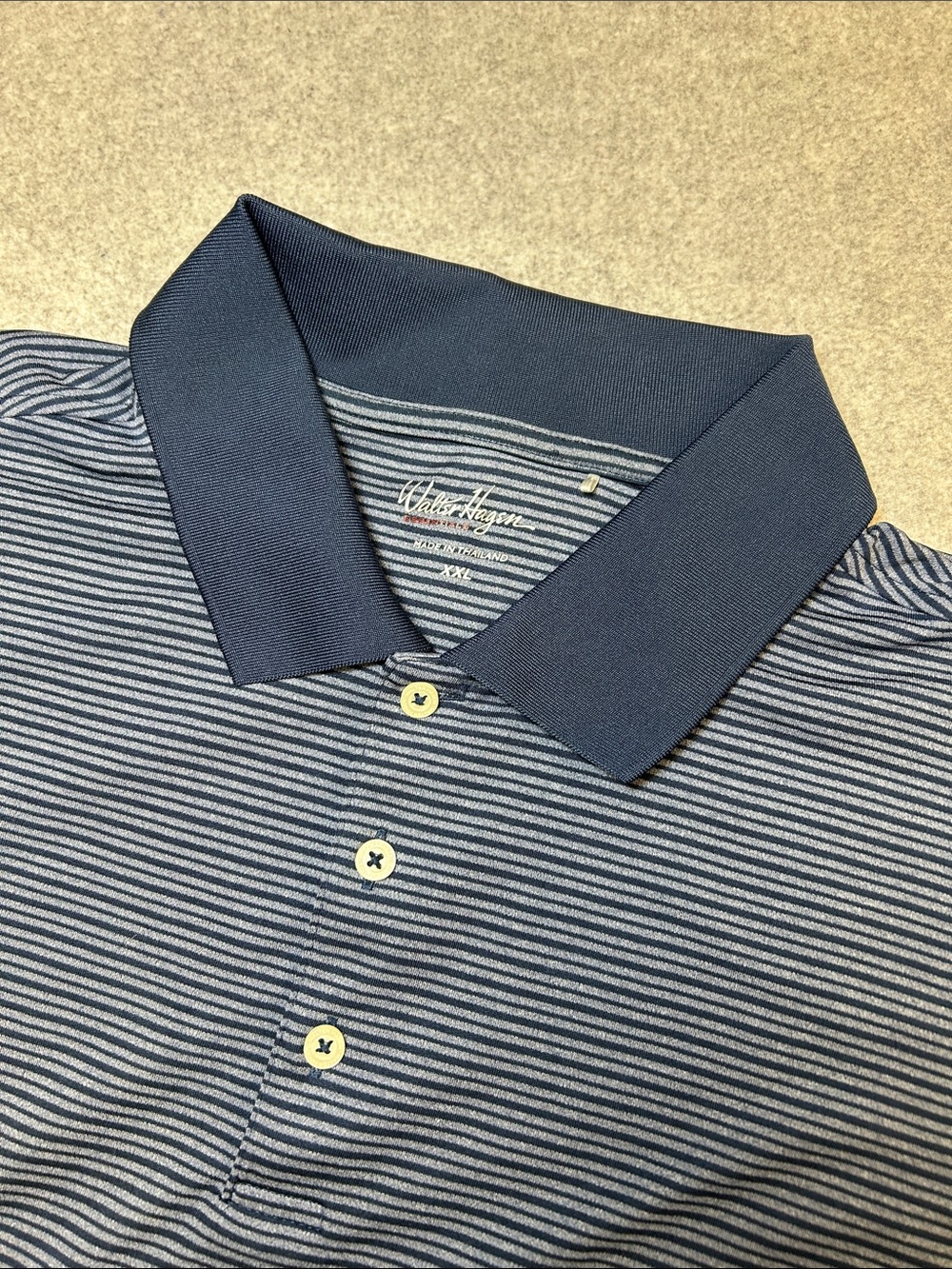 Walter Hagen Navy Striped Men’s Golf Polo- XXL